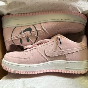 Nike Air Force 1 Blush Pink Suede Sneakers